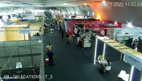 Chamas atingiram blue zona, espaço de negociação da ONU por Reprodução 