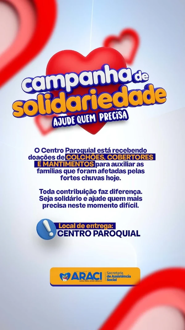 Chuvas em Araci por Reprodução/Redes sociais