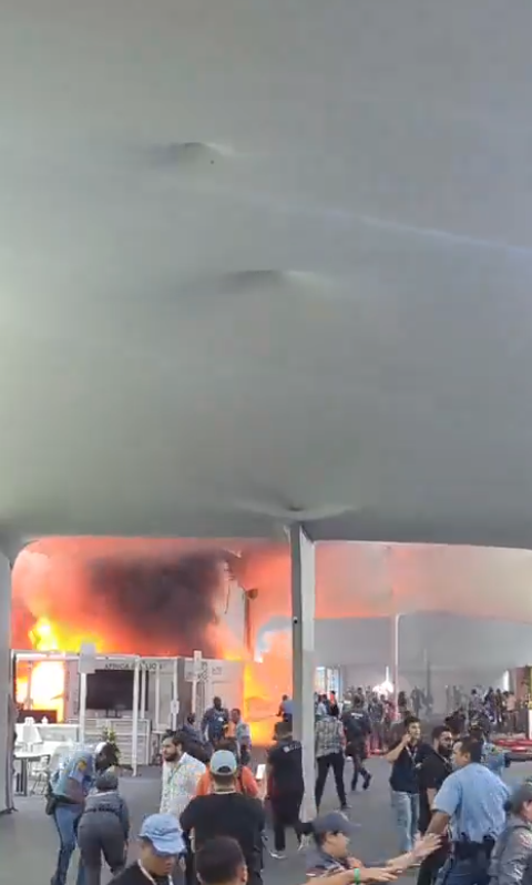Incêndio atingiu pavilhão da COP30 por Reprodução/Redes sociais