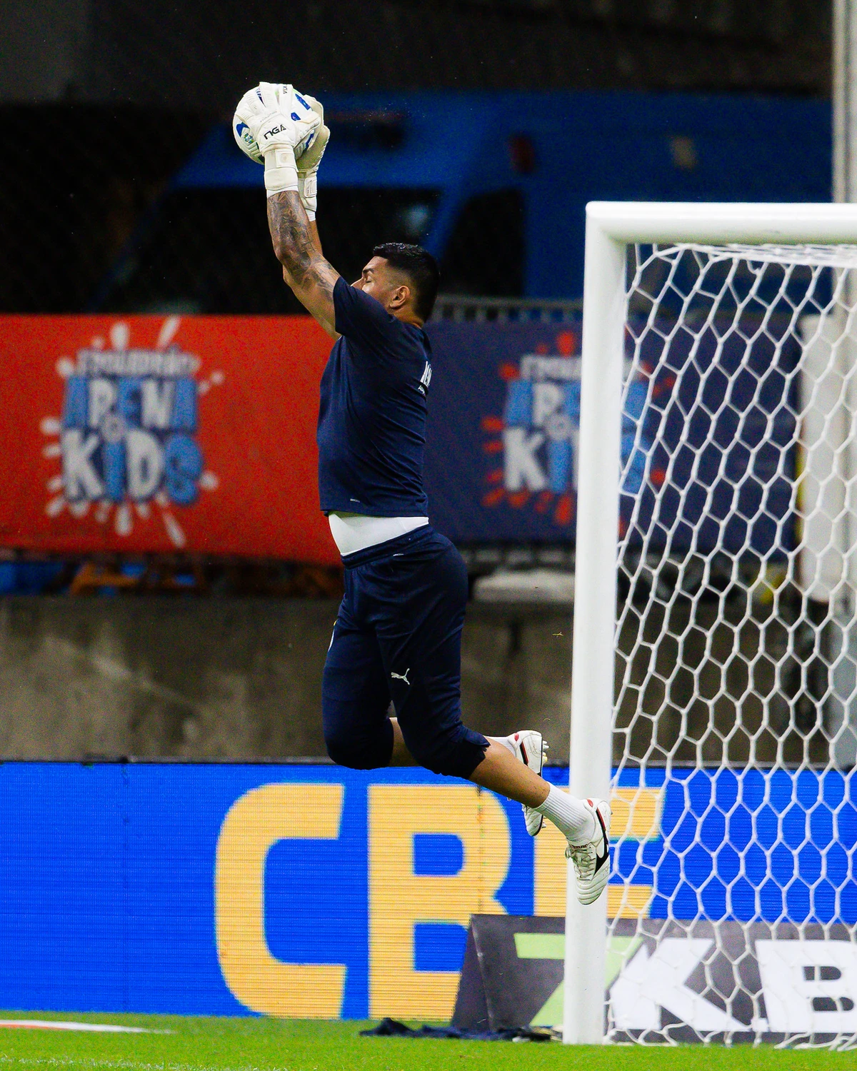Aquecimento para partida por Letícia Martins/EC Bahia