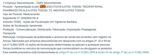 Canetas emagrecedoras proibidas pela Anvisa por Reprodução