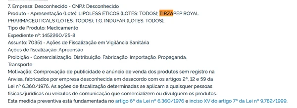 Canetas emagrecedoras proibidas pela Anvisa por Reprodução