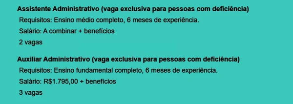 Confira vagas por Reprodução