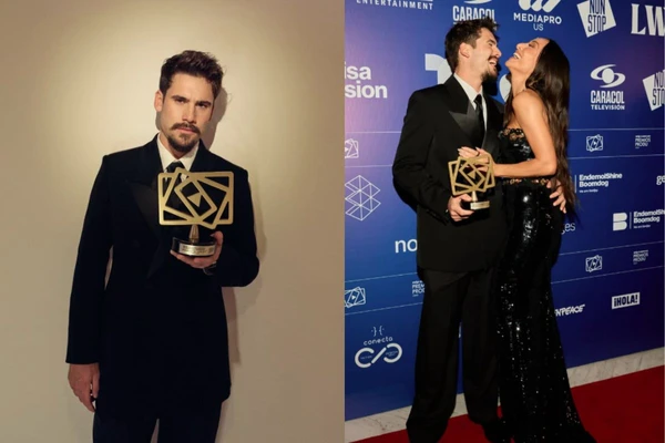 Sabrina esteve ao lado do esposo em premiação no México