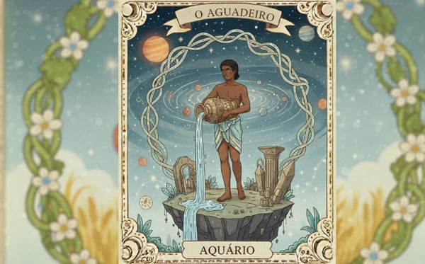 Aquário: Esconde o medo de não pertencer a lugar nenhum. por Imagem gerada por IA