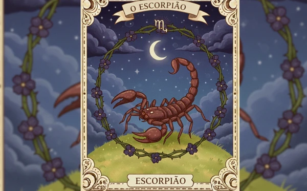 Escorpião: Finge frieza, mas teme ser traído. por Imagem gerada por IA