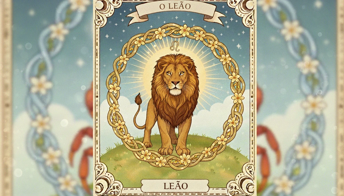 Leão: Mostra brilho, mas tem medo de não ser valorizado. por Imagem gerada por IA