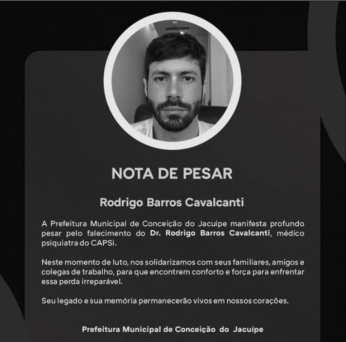 Rodrigo Barros Cavalcanti foi encontrado morto na casa onde morava por Reprodução