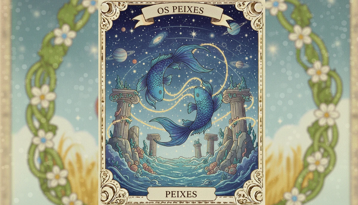 Peixes: Esconde o medo de ser visto como “sensível demais”. por Imagem gerada por IA