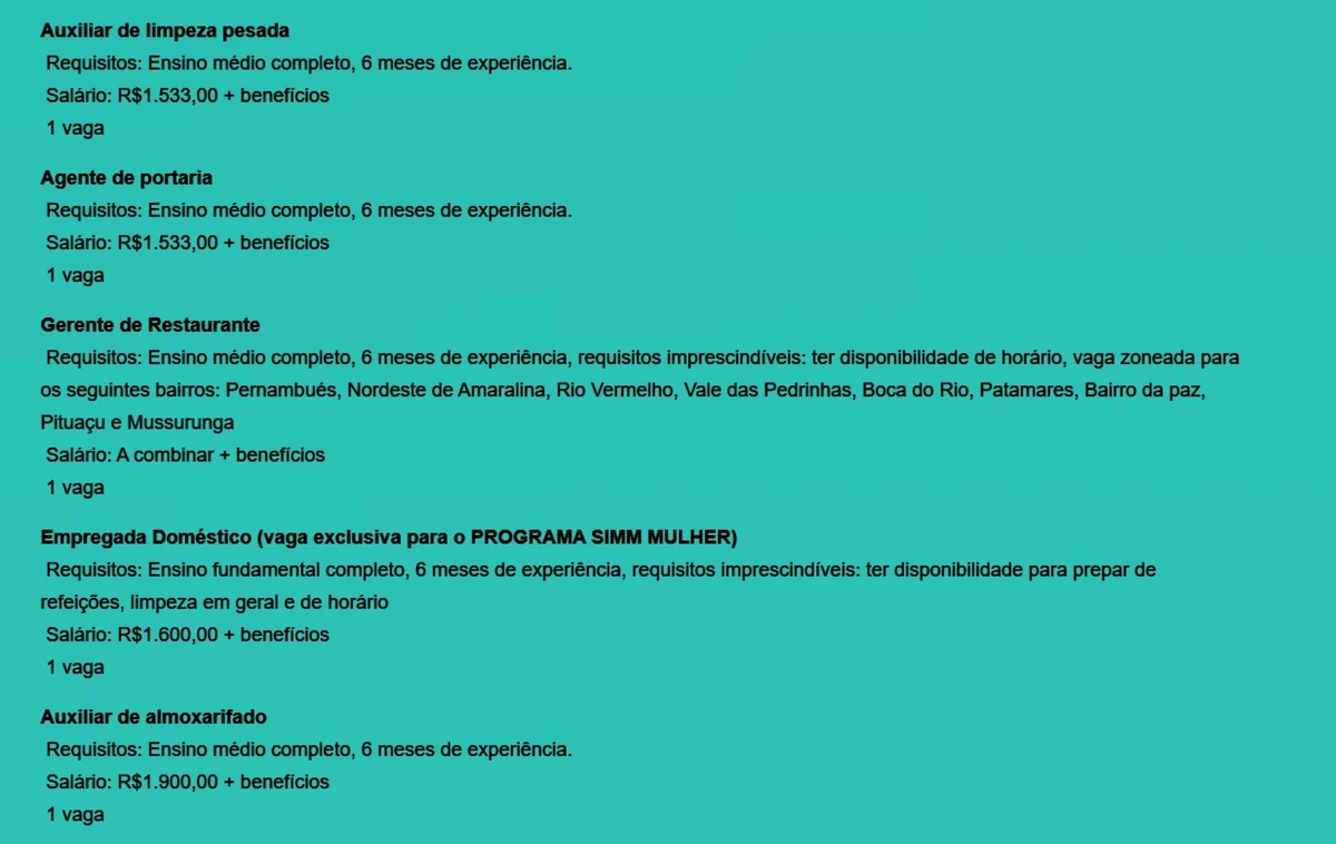 Veja vagas por Reprodução