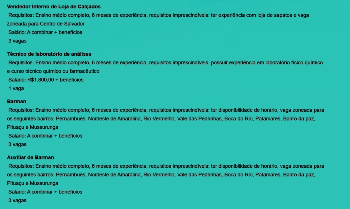 Veja vagas por Reprodução