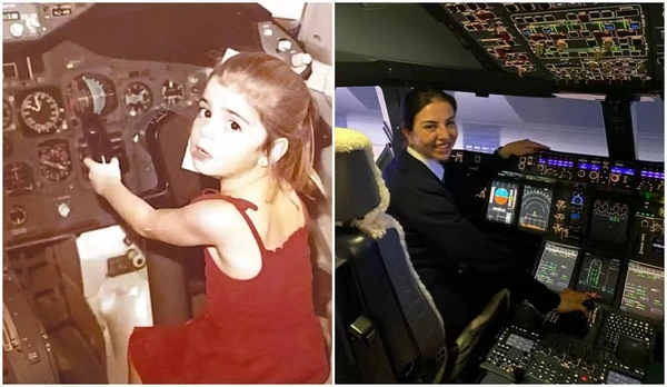 Karina Buchalla Lutkus se tornou a primeira mulher brasileira a comandar um Airbus A380 por Arquivo pessoal 