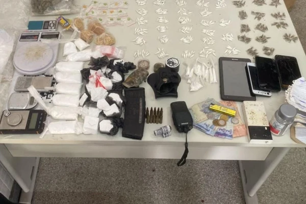 Material apreendido pela PM