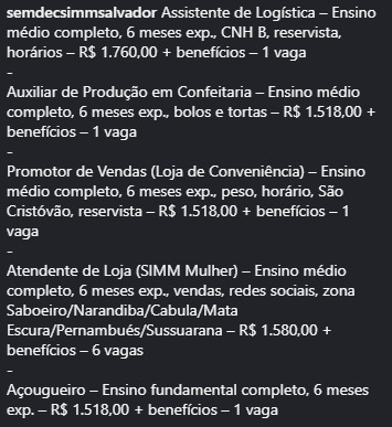 Veja vagas por Reprodução