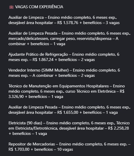 Veja vagas por Reprodução