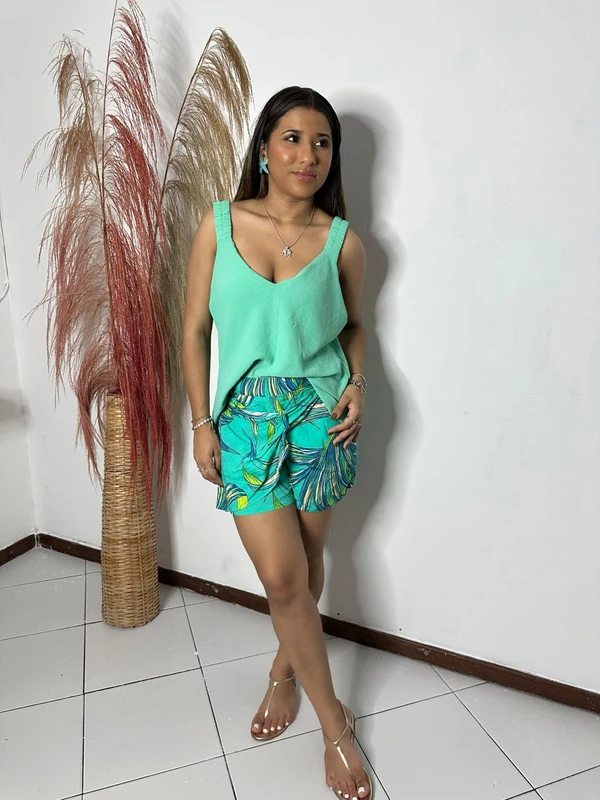 Blusa: R$ 39 / Short: R$ 49 por Divulgação