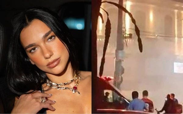 Na semana anterior, Dua Lipa esteve no restaurante acompanhada de familiares