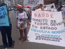 Imagem - Beneficiários protestam contra sucateamento do Planserv em Salvador: 'Matadouro de servidor'