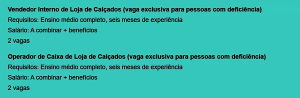 Confira vagas por Reprodução