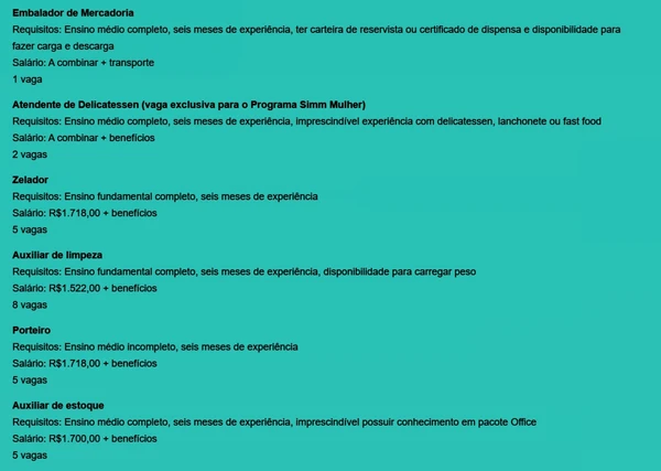 Confira vagas por Reprodução