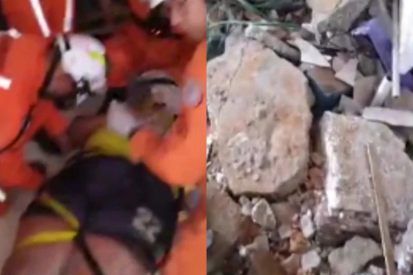 Mulher fica soterrada após laje cair em Salvador