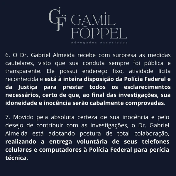 O que diz a defesa do médico Gabriel Almeida, alvo de operação da PF por Divulgação