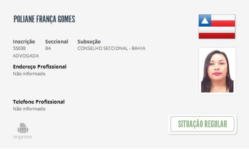 Poliana França Gomes por Reprodução