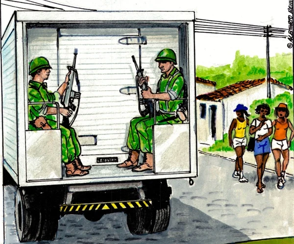 Desenhos  baseados em relatos colhidos pelo ufologo Alberto Romero por Alberto Romero