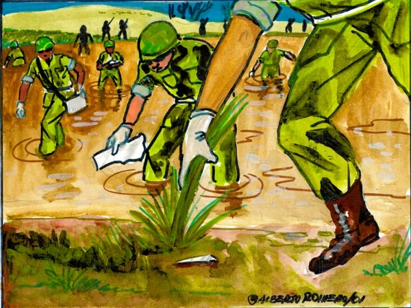 Desenhos  baseados em relatos colhidos pelo ufologo Alberto Romero por Alberto Romero