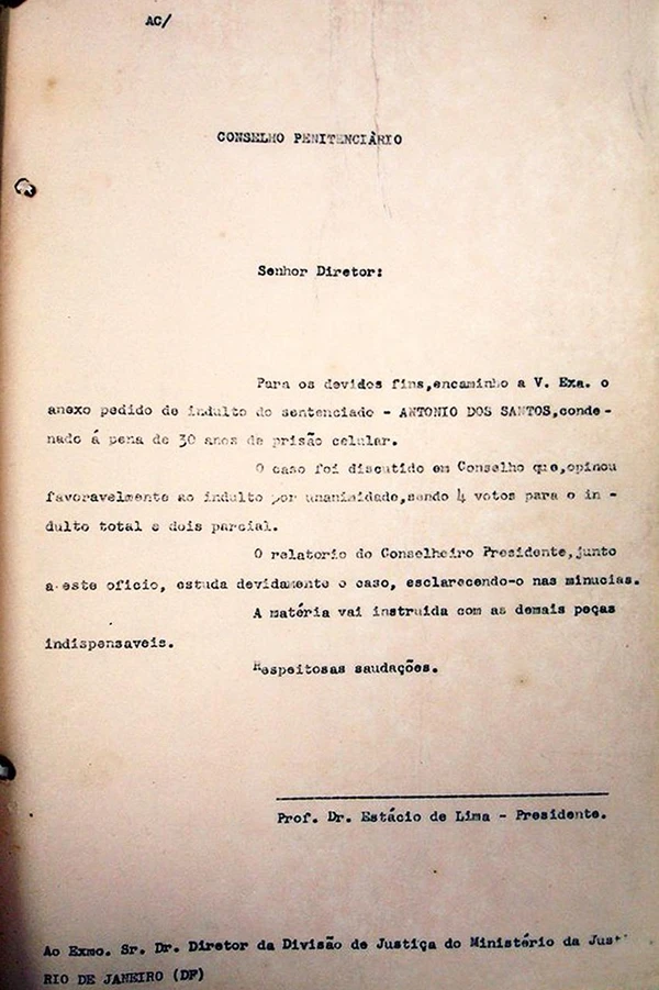 Documento penitenciário de Volta Seca por Acervo / Robério Santos