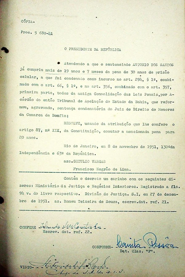 Indulto de soltura de Volta Seca por Acervo / Robério Santos
