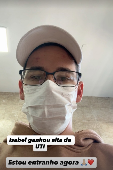 Lucas Borbas posta sobre Isabel Veloso por Reprodução/Instagram