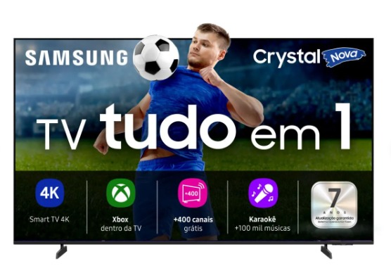 TV LED Smart 70” Samsung 30x 126,66 por Reprodução/GBarbosa