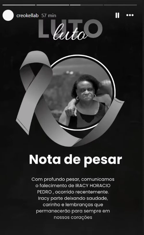 Morre a mãe de Creo Kellab, participante expulso de 'A Fazenda 17'  por Reprodução/Redes Sociais   