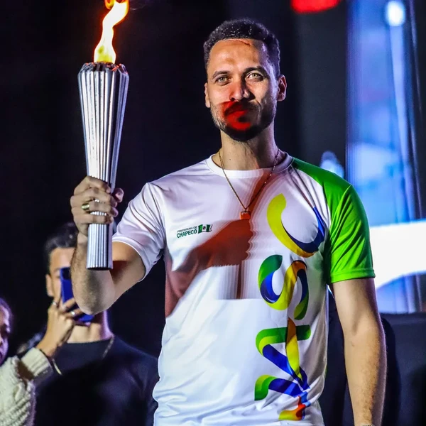 Neto esse mês na abertura dos Jogos Abertos de Santa Catarina em Chapecó