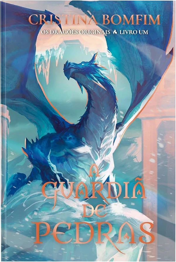 A guardiã de pedras, de Cristina Bonfim (Thomas Nelson): é uma romantasia. No princípio, a Chama Eterna acendeu os céus e, de sua centelha, nasceram os nove Dragões Originais. por Reprodução