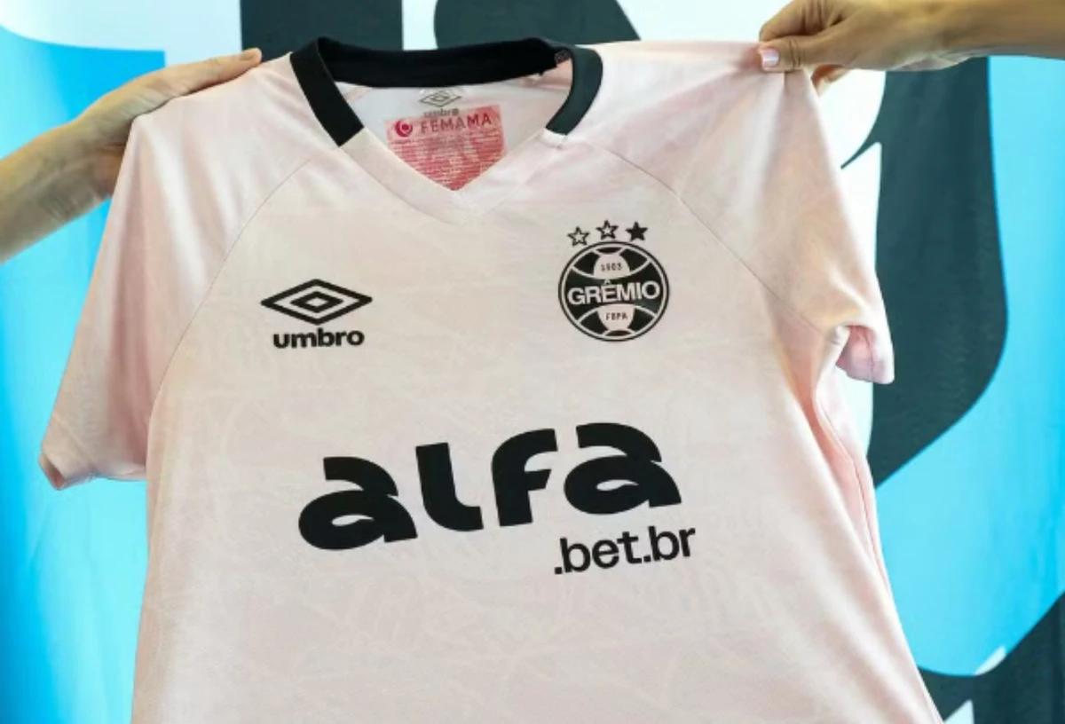 Camisa rosa do Grêmio