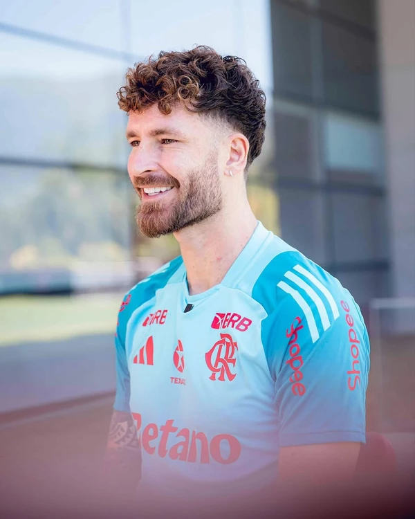 Léo Pereira em treino do Flamengo por Reprodução/Instagram