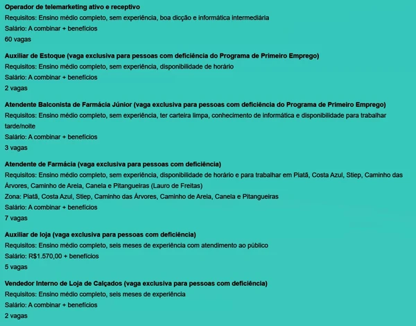 Veja vagas por Reprodução