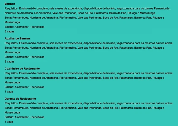 Veja vagas por Reprodução