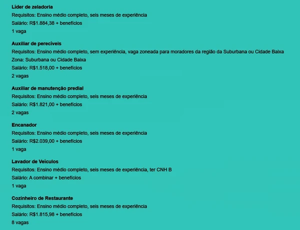 Veja vagas por Reprodução