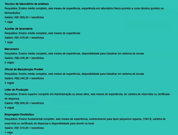 Veja vagas por Reprodução