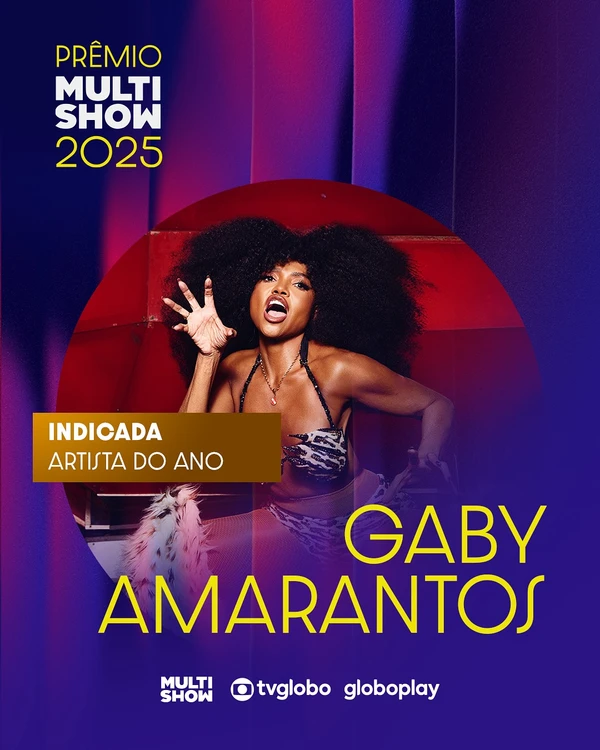 Artista do Ano no Prêmio Multishow 2025 por Reprodução/Instagram
