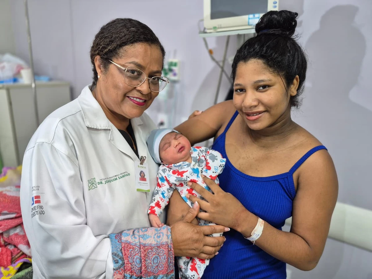 Isaac é o maior bebê nascido de parto natural no Hospital Materno-Infantil Dr. Joaquim Sampaio, em Ilhéus por Divulgação/FESF-SUS