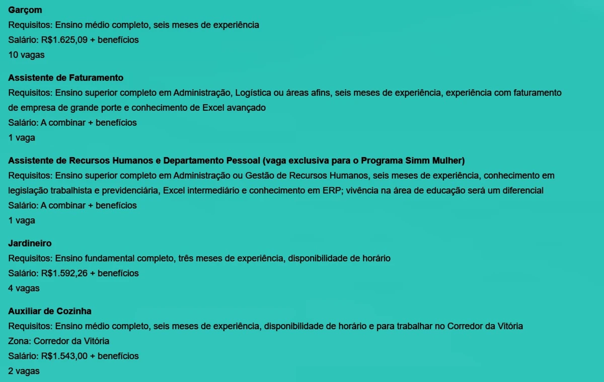 Veja as vagas por Reprodução