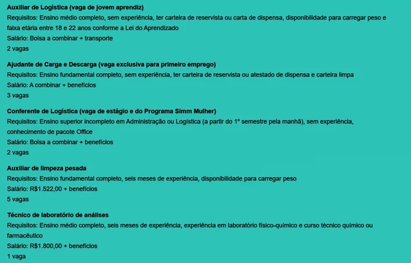 Veja as vagas por Reprodução