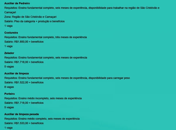 Veja as vagas por Reprodução