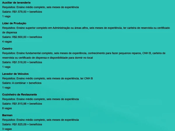 Veja as vagas por Reprodução