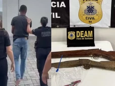 Imagem - Jovem é preso em flagrante após ameaçar a própria tia com armas de fogo na Bahia