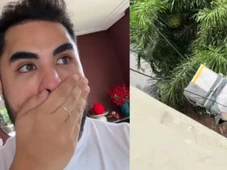 Imagem - Lucas Guedes usa guindaste para içar presente de mais de R$ 30 mil que ganhou de Virginia